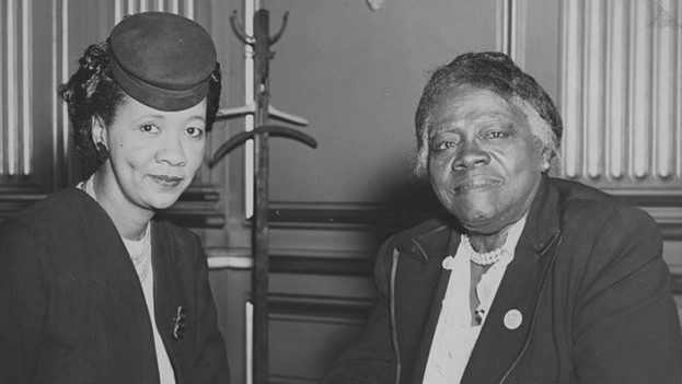 Dorothy Height with her mentor Mary McLeod Bethune NPS NABWH