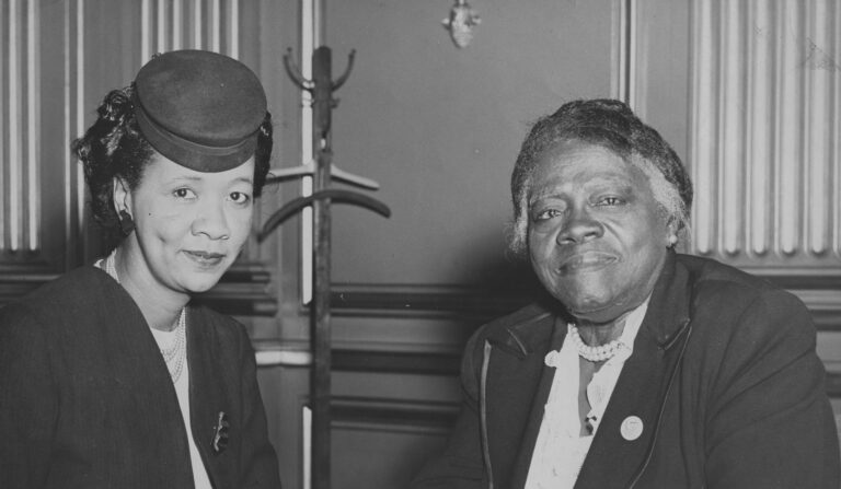 Dorothy Height with her mentor Mary McLeod Bethune NPS NABWH