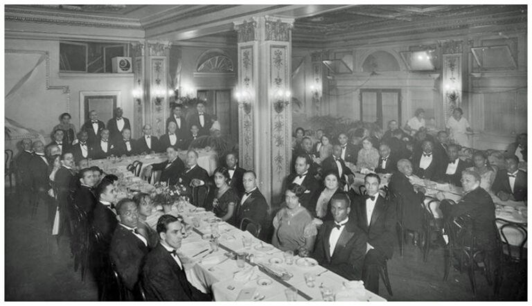 A group of post office clerks attending their annual banquet in Washington, D.C.