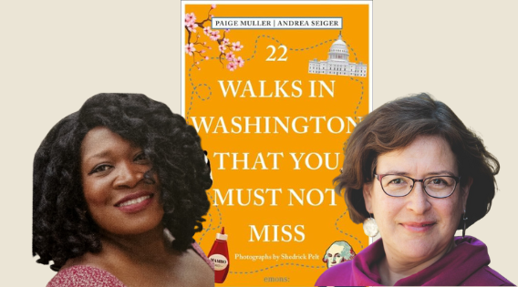 The two female co-authors of the book 22 Walks in Washington