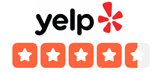 Four and a half stars on Yelp
